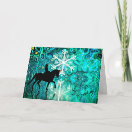 Cartão De Festividades Boas-vindas da temporada Dressage Horse Christmas