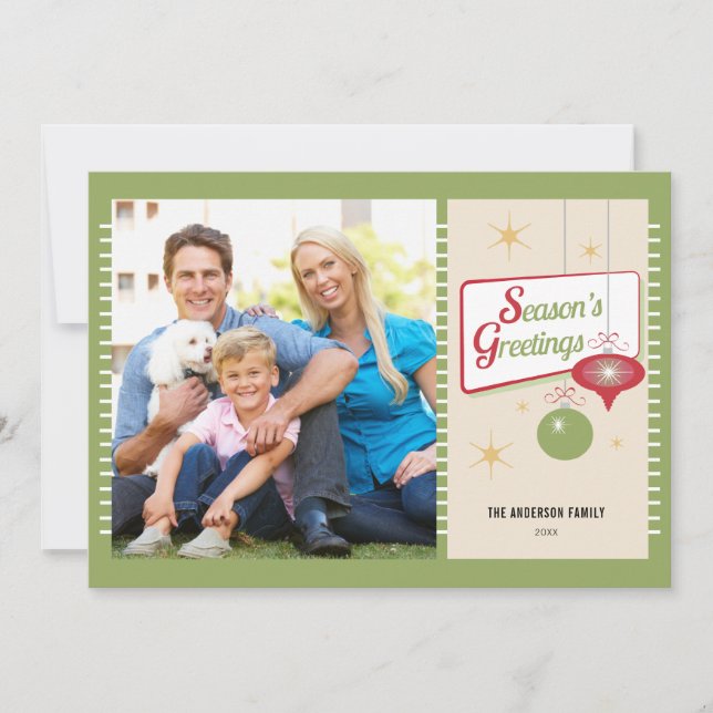 Cartão De Festividades Boas-vindas da temporada Foto de Natal (Frente)
