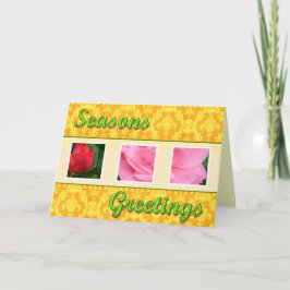 Cartão De Festividades Boas-vindas das rosas cor-de-rosa