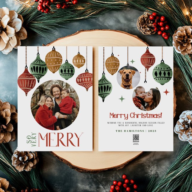 Cartão De Festividades Boho 2024 Ficha Familiar Muito Feliz (Criador carregado)