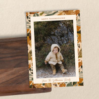 Boho Autumn Terracotta Foto Floral Ação de Graças
