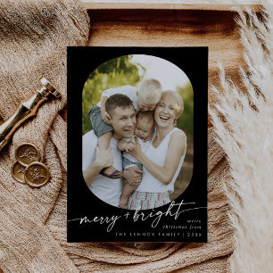 Cartão De Festividades Boho Chic Black Feliz Bright Natal