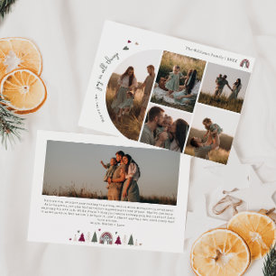 Cartão De Festividades Boho Corta Alegria Em Todas As Coisas Seis Foto De