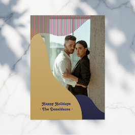 Cartão De Festividades Boho Modern Arches Feriado Geométrico Minimalista