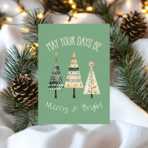 Boho Moderno Aquarela Tons Terrosos Natal Fofo