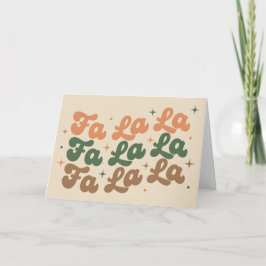 Cartão De Festividades Boho Retro Fa La La Natal