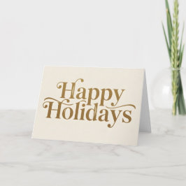 Cartão De Festividades Boho Retro Feliz Natal e Férias