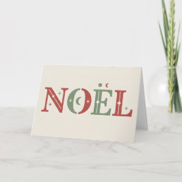 Cartão De Festividades Boho Retro Noel Natal