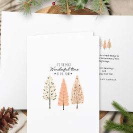 Cartão De Festividades Boho Terroso Moderno Minimalista Arte Linear Nórdi