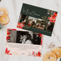 Boho Winter Floral Feliz Natal Cinco Foto