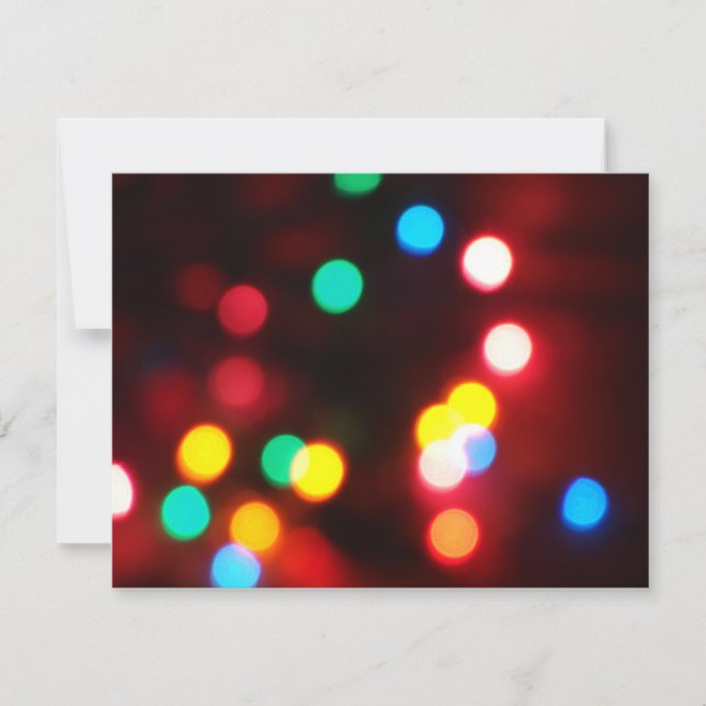 Cartão De Festividades Bokeh de Natal (Frente)