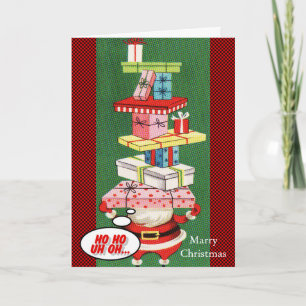 Cartão De Festividades Bola branca e Ouro com neve Feliz Natal Ho