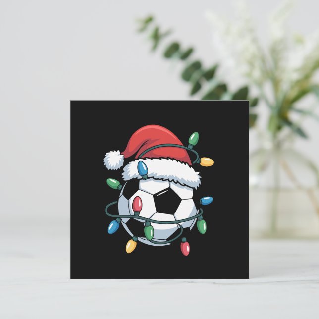 Cartão De Festividades Bola de Futebol do Papai Noel Esportes Jogador de  (Em pé/Frente)