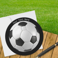 Bola de Futebol Redonda com Texto Personalizado Mo