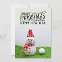 Bola de golfe com Feriado de Natal de Snowman