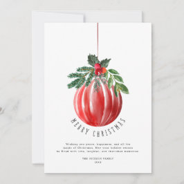Cartão De Festividades Bola de Natal Feliz Natal Sem Foto