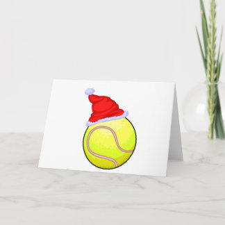 Cartão De Festividades Bola de tênis (chapéu do papai noel)