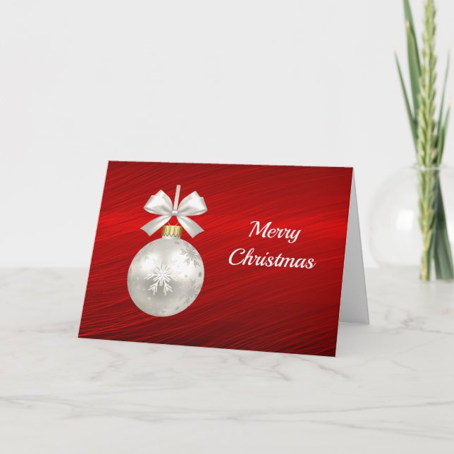 Cartão De Festividades Bola do White Christmas (Frente)