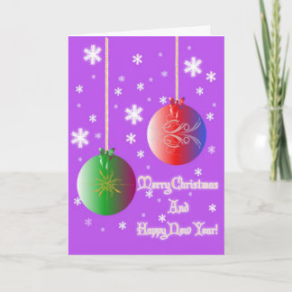 Cartão De Festividades Bolas 3 do Natal