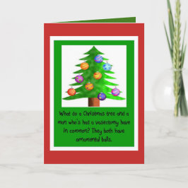 Cartão De Festividades Bolas da vasectomia do Natal