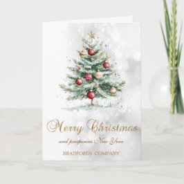 Cartão De Festividades Bolas de Árvore de Pinheiro de Natal Elegante, Bok