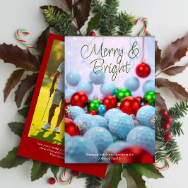 Cartão De Festividades Bolas de Golf e ornamentos Brilhantes ・ Foto da fa