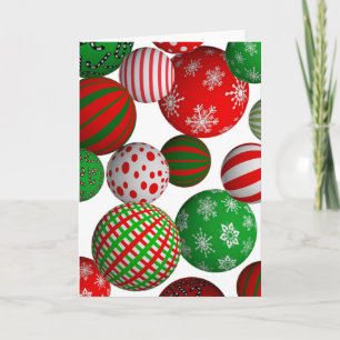 Cartão De Festividades Bolas de Natal