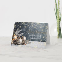 Bolas de Natal Flocos de Neve Cinza Saudação da Em