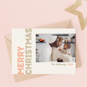 Cartão De Festividades Bold Modern Feliz Ano De Natal Na Revisão 4 Foto