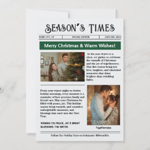 Cartão De Festividades Boletim Informativo Colagem de Fotos de Arquitetur