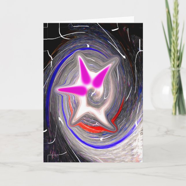 Cartão De Festividades Bolha cósmica explodindo (Frente)