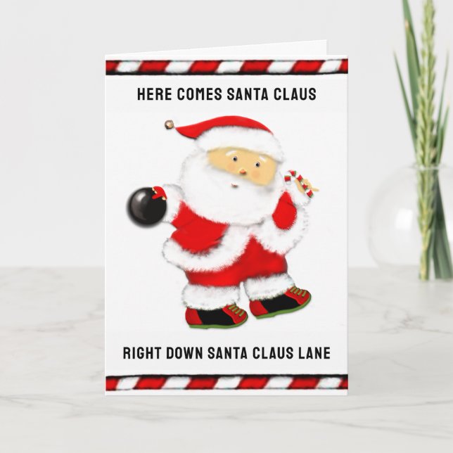 Cartão De Festividades Boliche Natal (Frente)