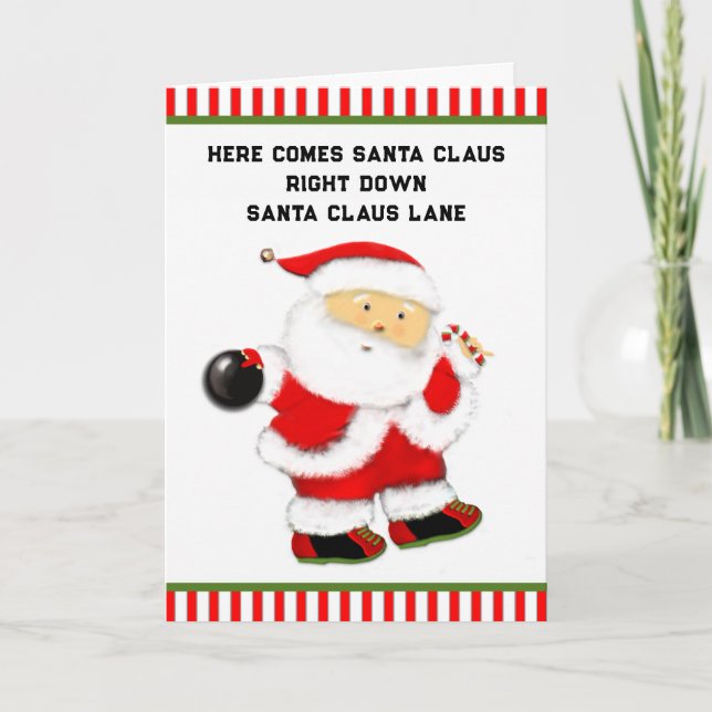 Cartão De Festividades Boliche Natal (Frente)