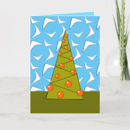 Cartão De Festividades Bolinhas de Natal para Árvore