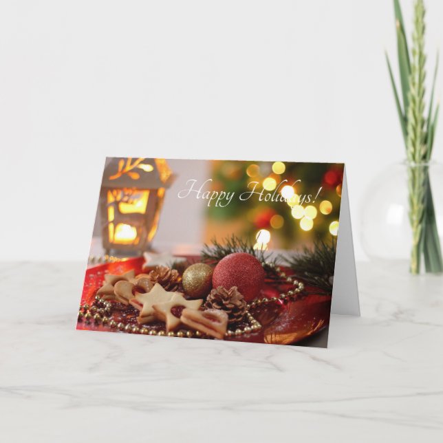 Cartão De Festividades bolinhos de Natal (Frente)