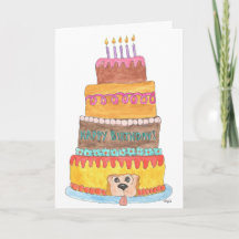 Bolo de Aniversário com Cachorro