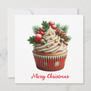 Cartão De Festividades Bolo de Natal