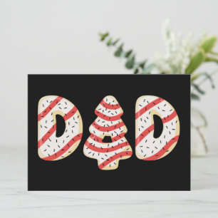 Cartão De Festividades Bolo de Natal Árvore Correspondência Família Festa