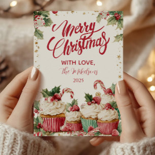 Cartão De Festividades Bolo de Natal com Canequinha de Açúcar