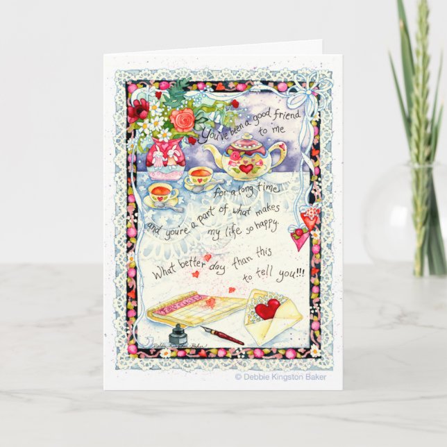 Cartão De Festividades Bom Namorados Amigo (Frente)