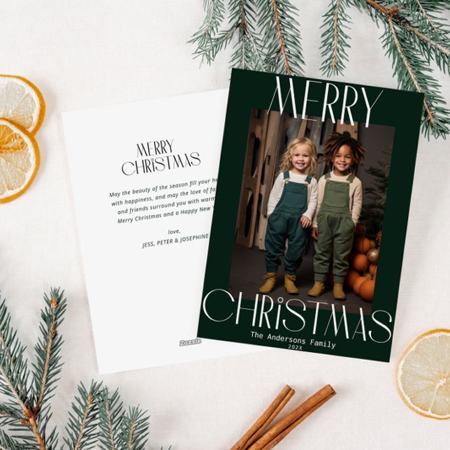 Cartão De Festividades bom Natal moderno (Criador carregado)