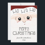 Cartão De Festividades Bom Pai Natal Enfrentando Ho Ho Ho Feliz Natal<br><div class="desc">Papai Noel Bonito Encara Ho Ho Ho Feliz Cartões de natal de Natal - com minha mão desenhada original de um papai noel alegre com barba e bigode lisos, chapéu vermelho clássico, e papais noeis não estariam completos sem seus olhos brilhantes e bochechas rosadas! Uma fonte divertida diz ho ho...</div>