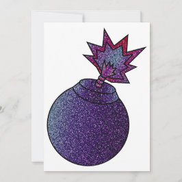 Cartão De Festividades Bomba Glitter Galaxy
