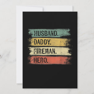 Cartão De Festividades Bombeiro Herói Hero do Pai do Marido Mens