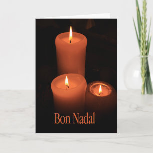 Cartão De Festividades Bon Nadal Catalan Candles