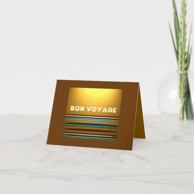 Cartão De Festividades Bon Voyage >Cartão de Férias (Frente)