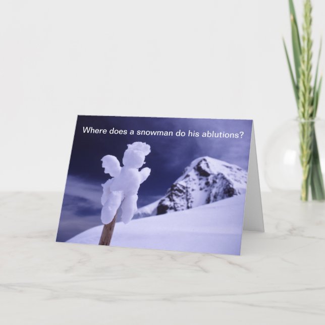 Cartão De Festividades Boneco de neve (Frente)