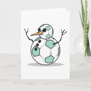 Cartão De Festividades boneco de neve de bola de futebol bobo