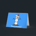 Cartão De Festividades Boneco de neve de Smores do Natal<br><div class="desc">Feliz Natal</div>