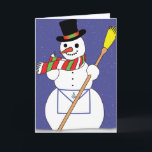 Cartão De Festividades Boneco de neve dos pedreiro<br><div class="desc">O boneco de neve do feriado dos Freemasons.</div>